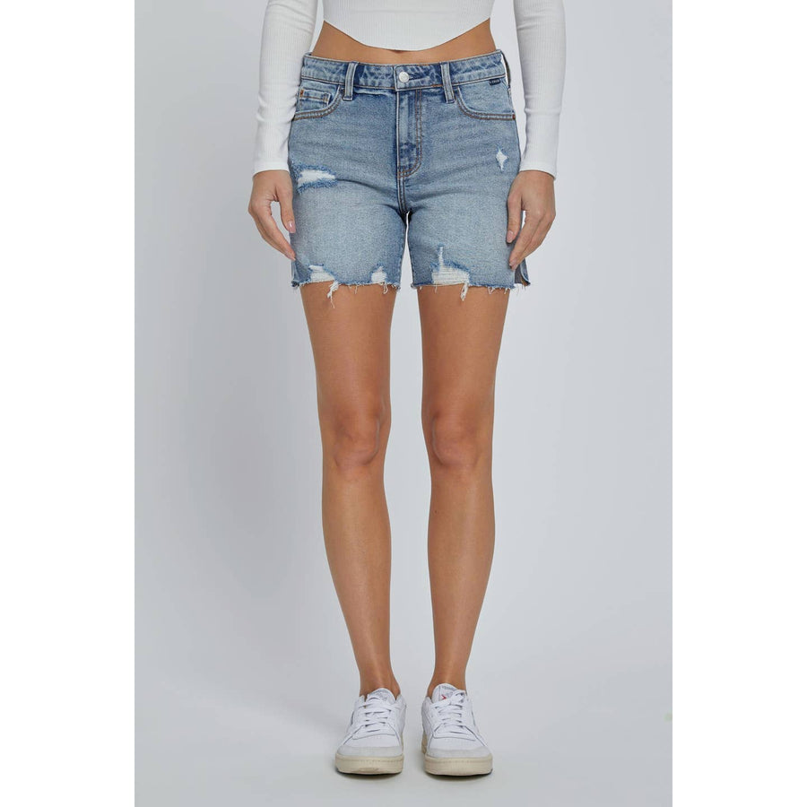 CACEY HIGH RISE DENIM SHORTS