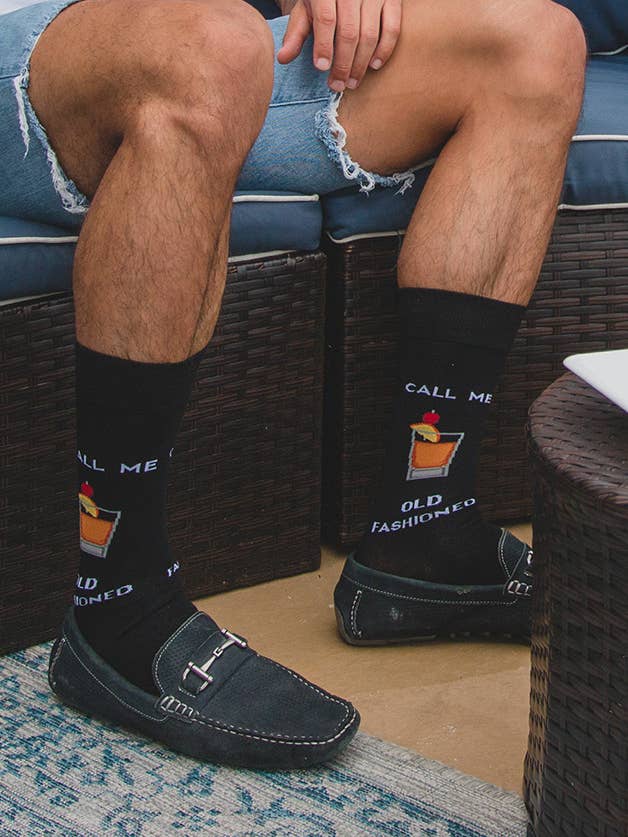 MEN'S CALL ME OLD FASHIONED BAMBOO CREW SOCKS