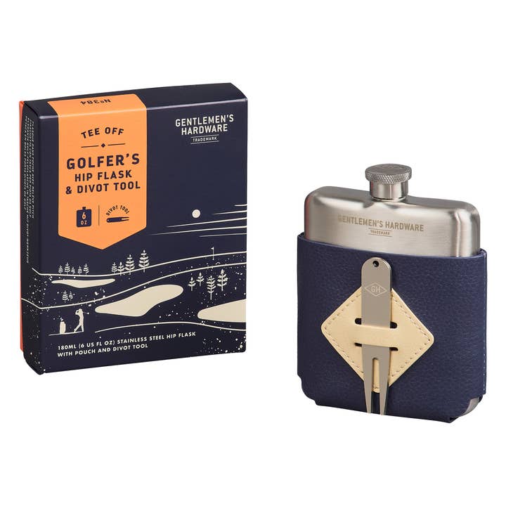 GOLDER'S HIP FLASK & DIVOT TOOL SET