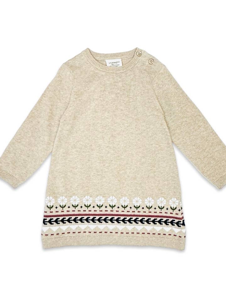 FAIR ISLE BABY GIRL SWEATER DRESS