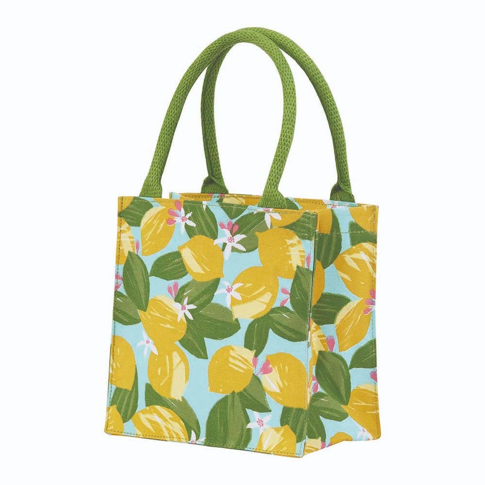 Lemon Blossoms Itsy Bitsy Reusable Gift Bag Tote