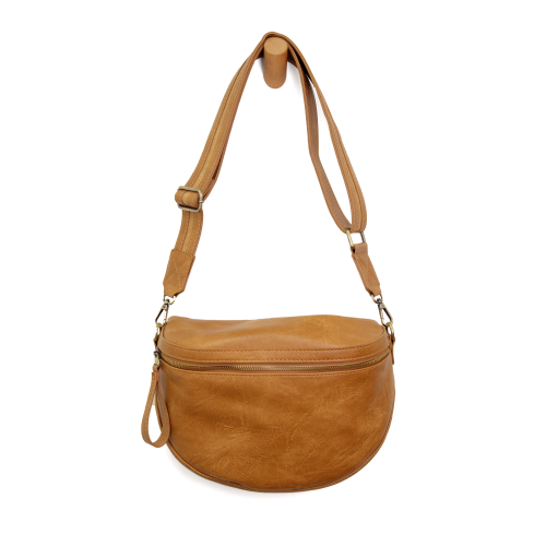 PECAN LAURA CONTRAST STRAP SLING/BELT BAG