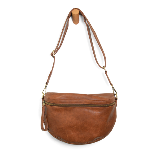 PECAN LAURA CONTRAST STRAP SLING/BELT BAG