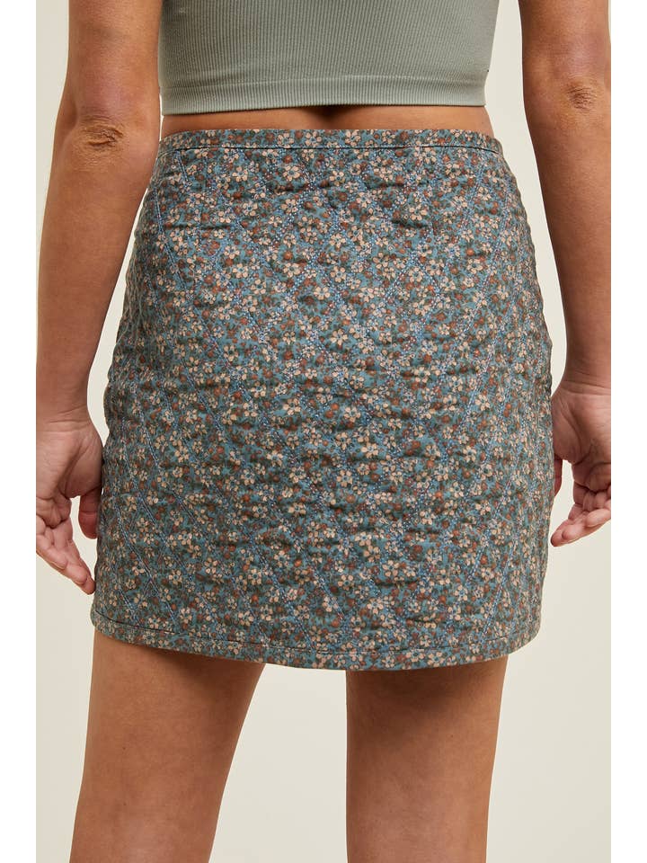 WILLOW FLORAL QUILTED SKIRT
