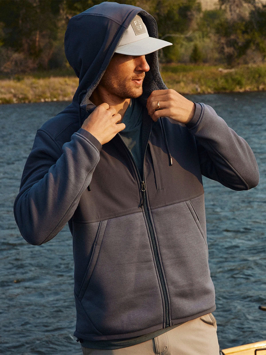 MEN'S IRON GREY BAMBOO SHERPA LINED ELEMENTS JACKET