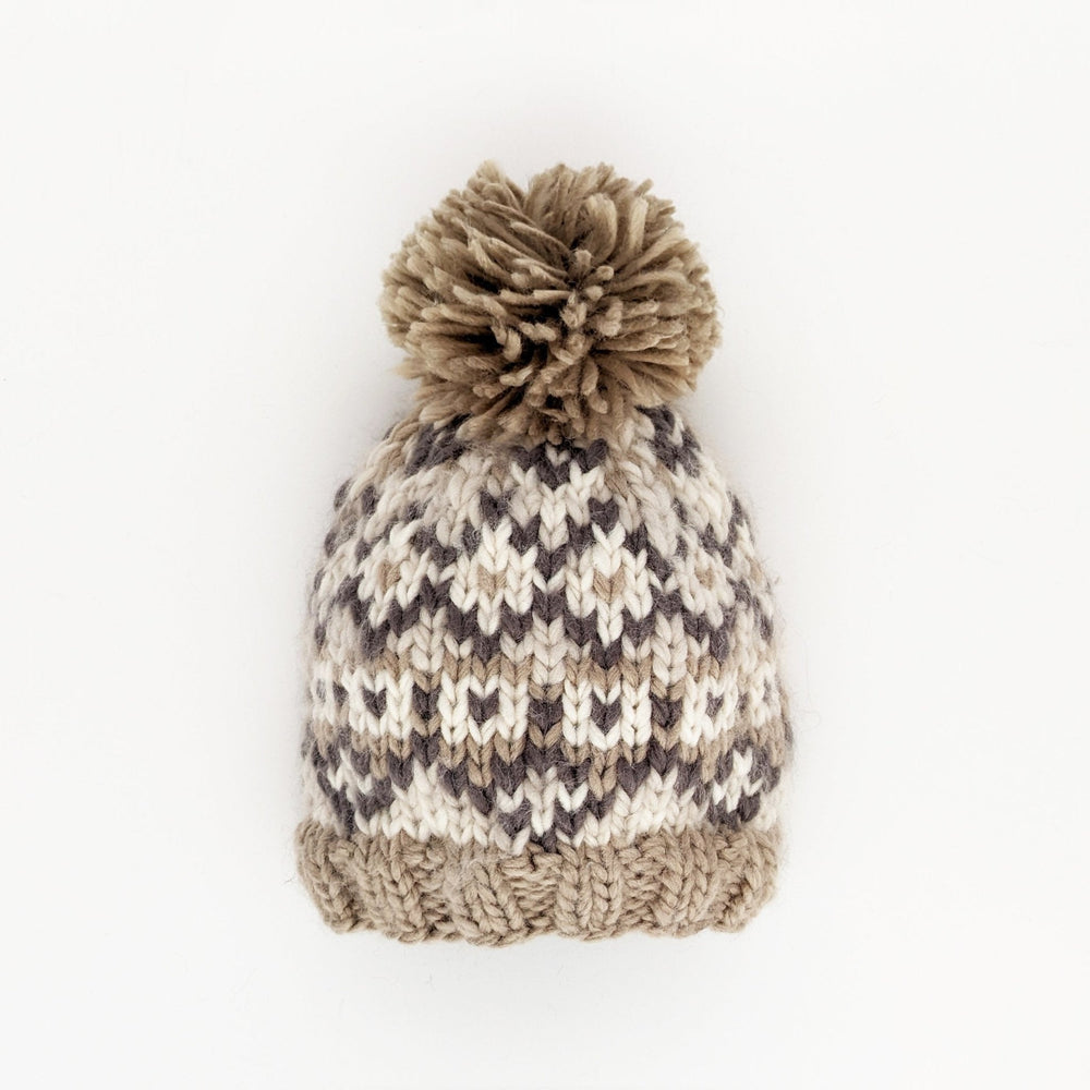 FAIRISLE PEBBLE HAND KNIT BEANIE