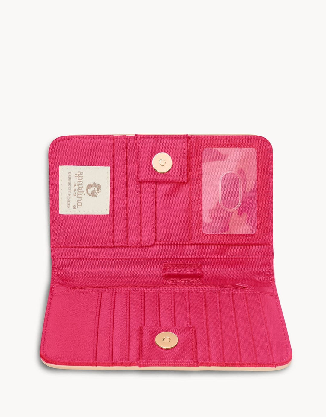 NAVY STRIPE SNAP WALLET