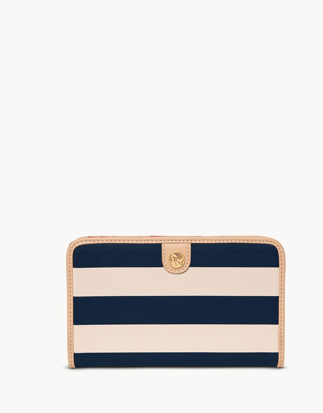 NAVY STRIPE SNAP WALLET