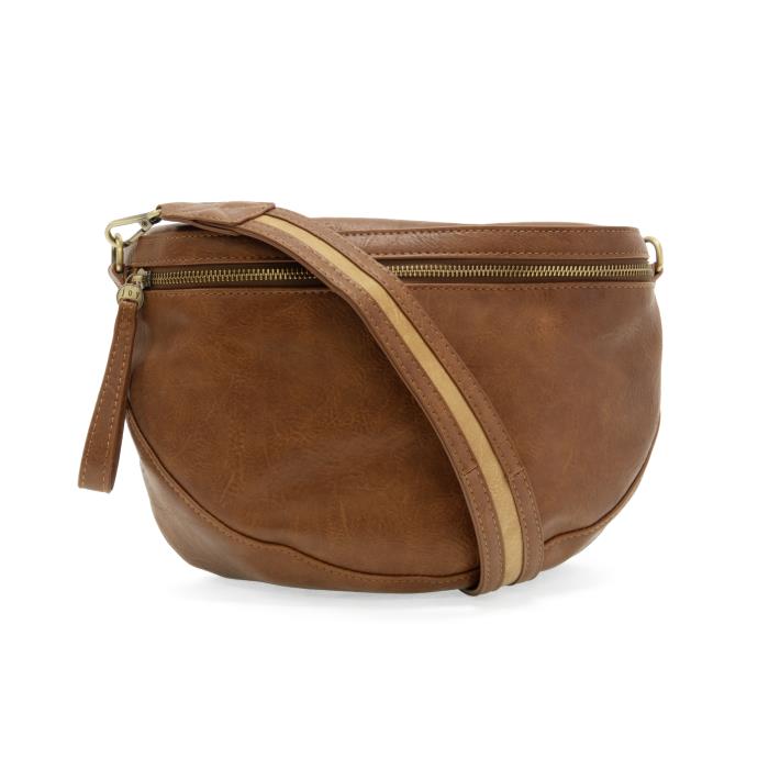 PECAN LAURA CONTRAST STRAP SLING/BELT BAG