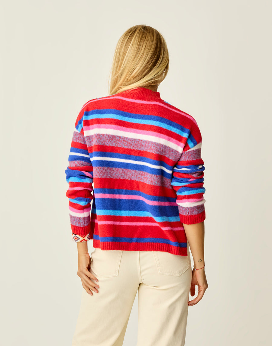 OLIVIA MULTISTRIPE PLUSH SWEATER