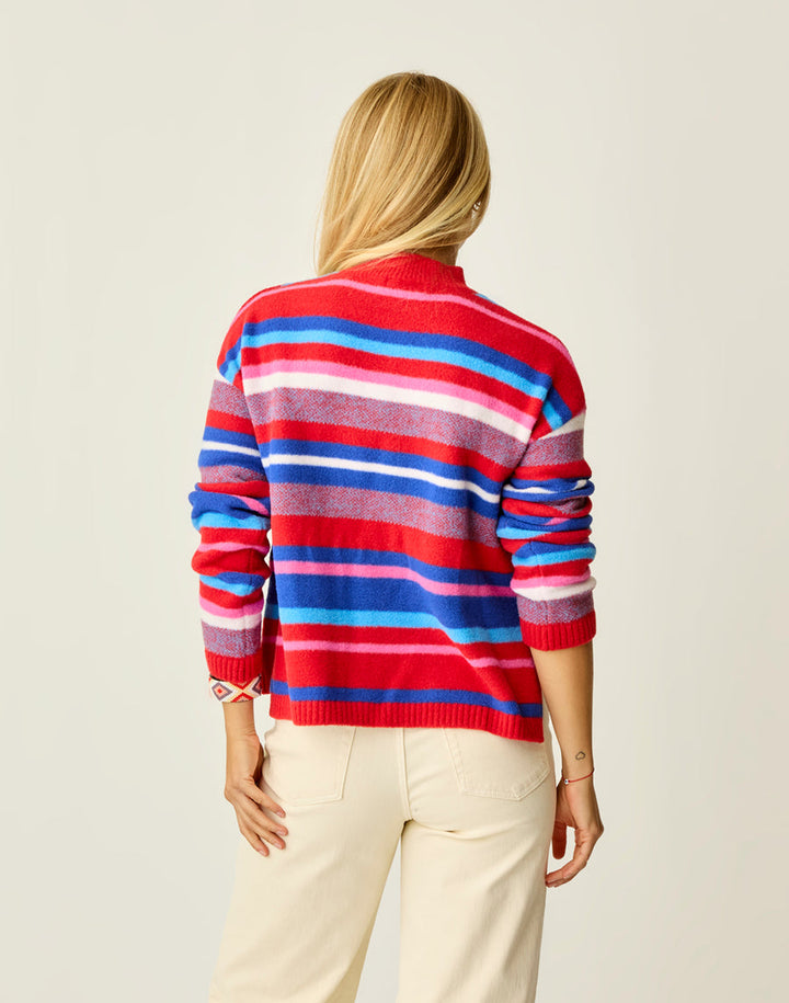 OLIVIA MULTISTRIPE PLUSH SWEATER
