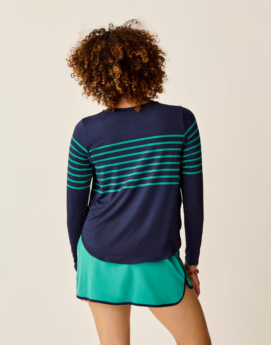 JADE STRIPE TREK TOP