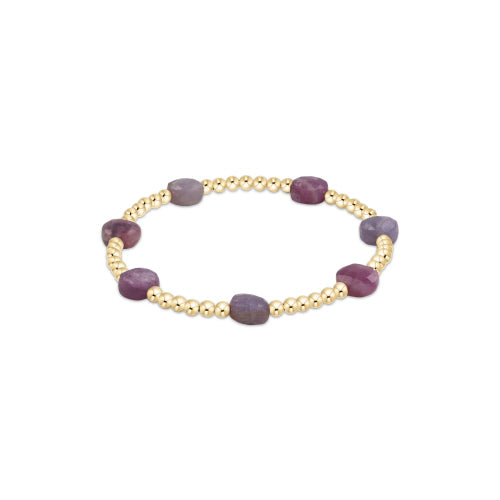 RUBY ADMIRE GOLD 3MM BEAD BRACELET