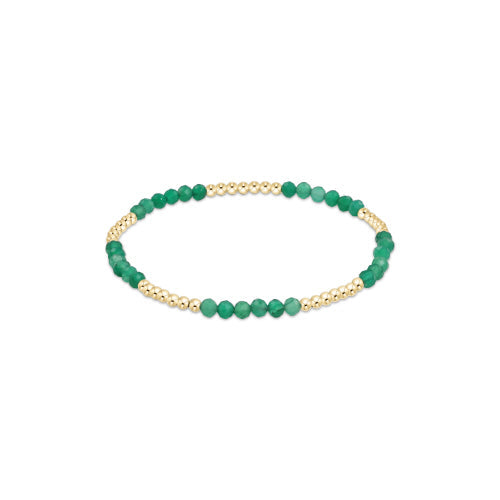 GREEN ONYX BLISSFUL PATTERN 2.5MM BEAD BRACELET