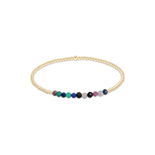 HOT MESS FALL/WINTER GOLD BLISS 2MM BEAD BRACELET