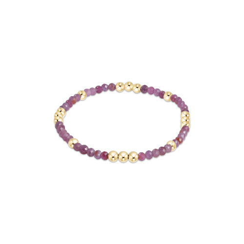 RUBY WORTHY PATTERN 3MM BEAD BRACELET