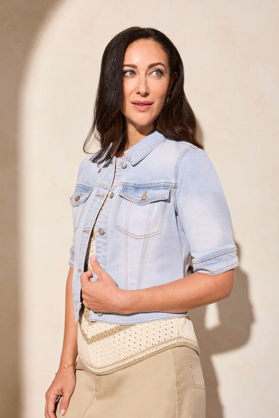 LIGHT SURF DENIM ELBOW SLEEVE JACKET