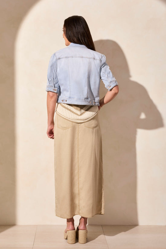 LIGHT SURF DENIM ELBOW SLEEVE JACKET