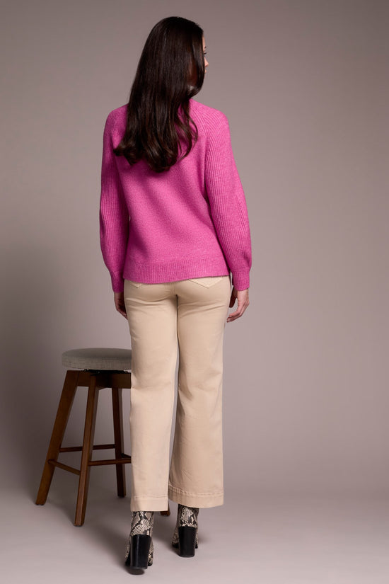 CAMEO PINK LONG SLEEVE MOCK SWEATER