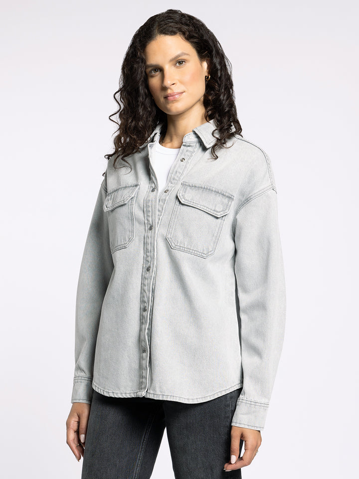 ETTA GREY WASH SHIRT