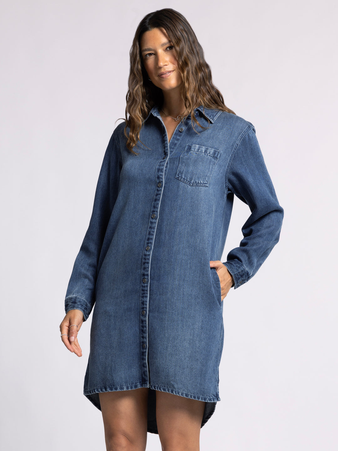 RAMONA DARK DENIM WASH DRESS