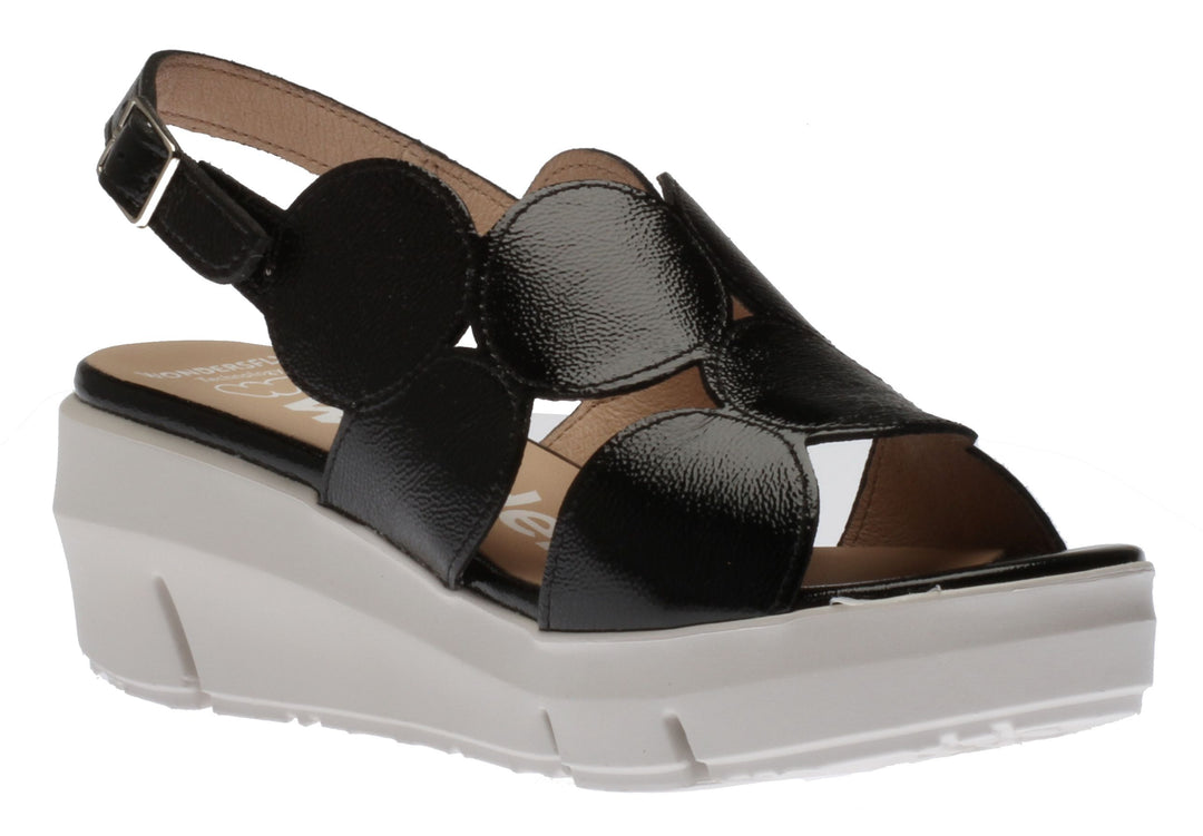 DERRY NEGRO PATENT LEATHER SANDAL