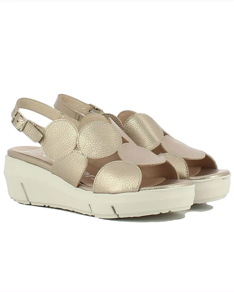 DERRY GOLD METALLIC LEATHER SANDAL