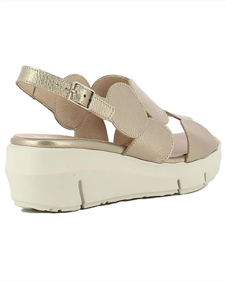 DERRY GOLD METALLIC LEATHER SANDAL