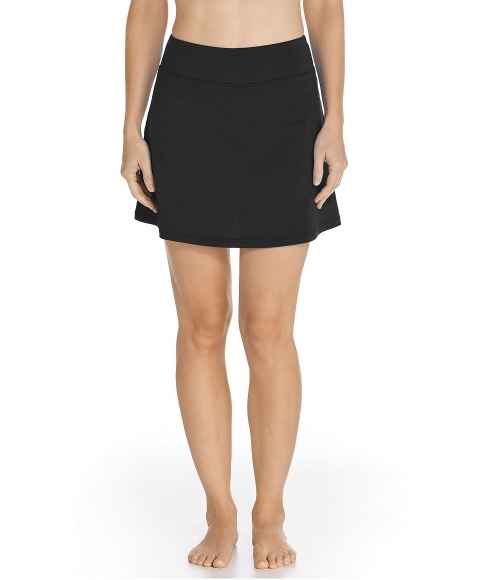 BLACK SANDBAR SWIM SKORT
