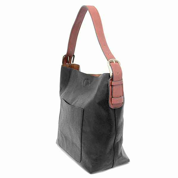 Black Hobo W/Cedar Handle Handbag By Joy Susan
