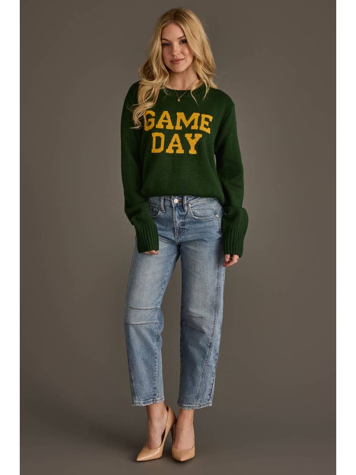 GREEN & GOLD GAME DAY SWEATER