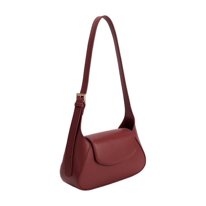 MELODY BURGUNDY FLAP OVER SHOULDER BAG