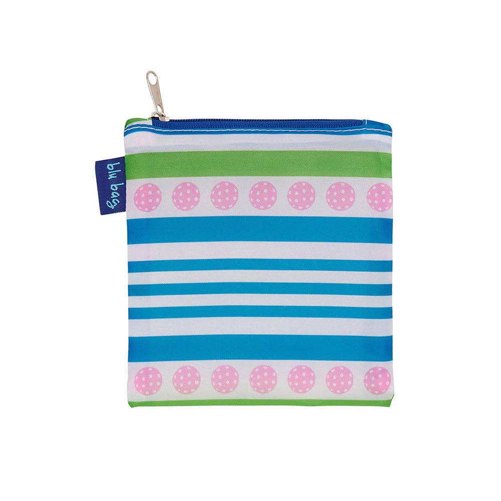 Pickleball Stripe Blu Bag Reusable Shopper Tote
