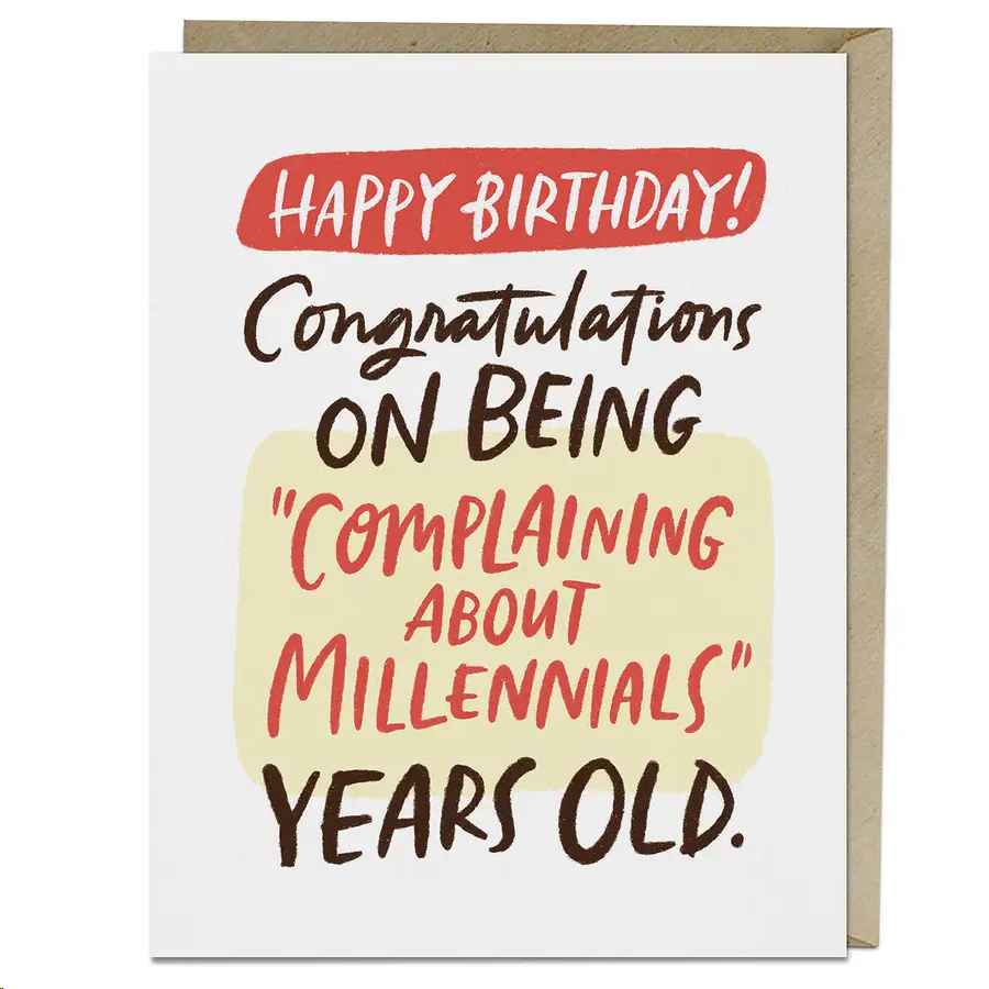 Complaining About Millennials Card