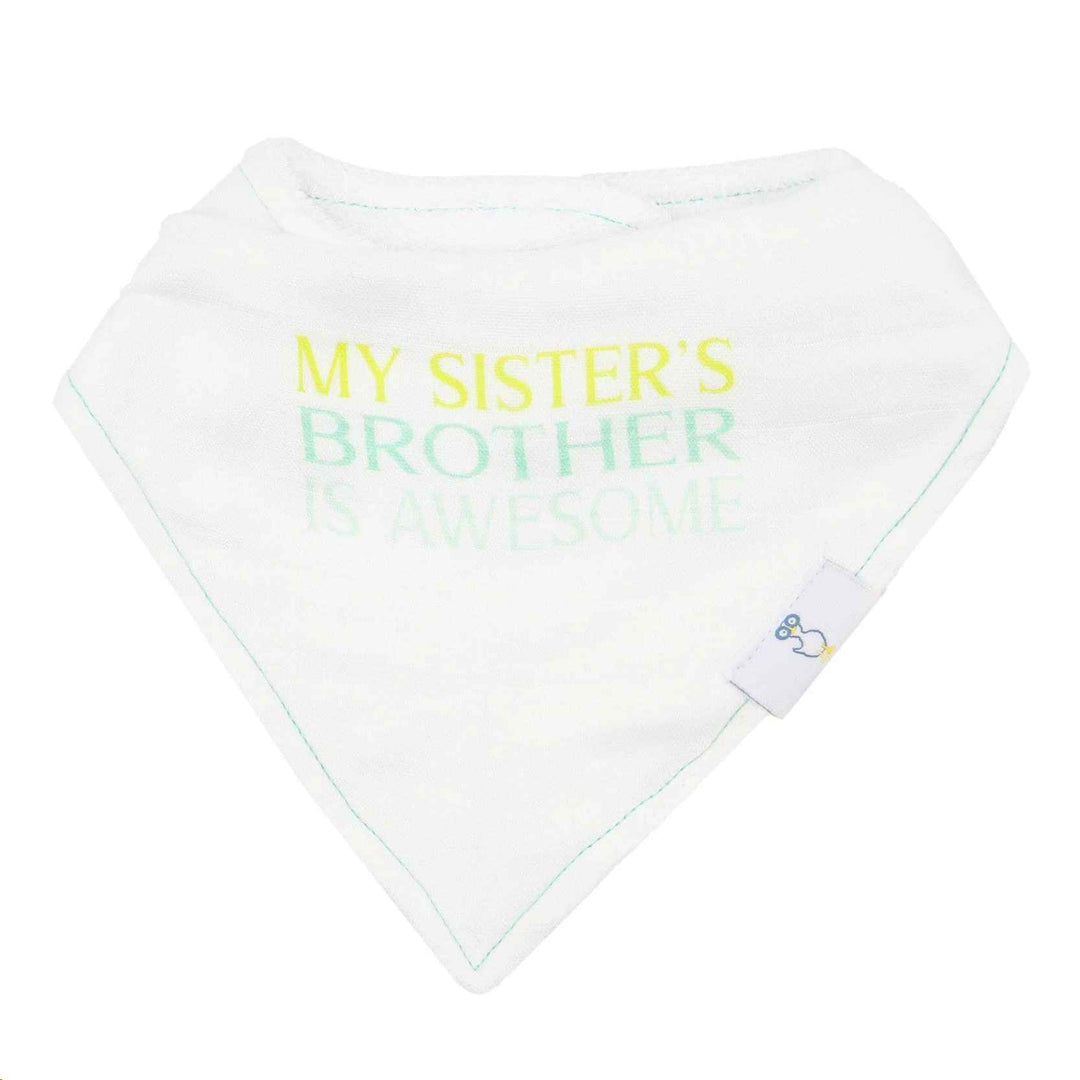 Sisters Brother Is Awesome Bandana Bib