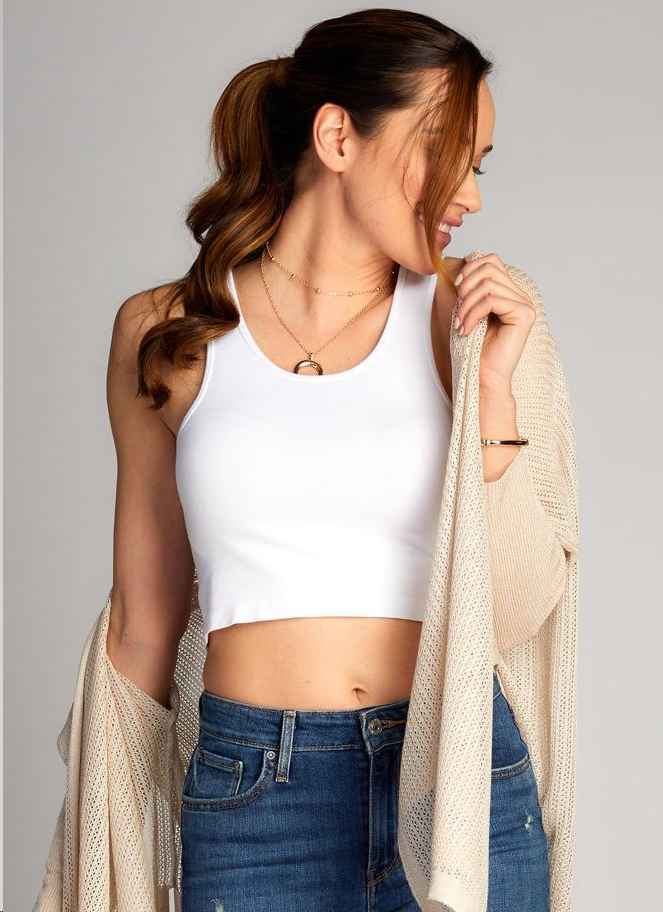 WHITE CROP BAMBOO TANK