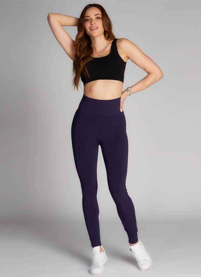 Navy High Waisted Bamboo Leggings
