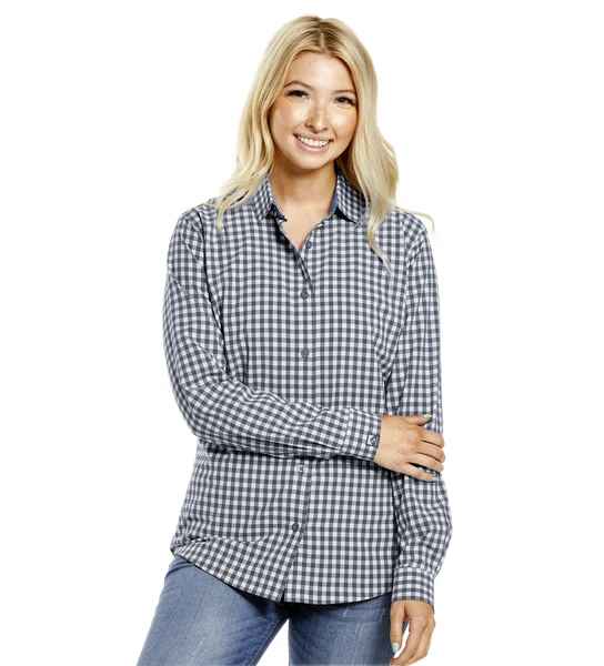 Jet Gray Gingham Influencer Blouse