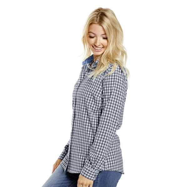 Jet Gray Gingham Influencer Blouse