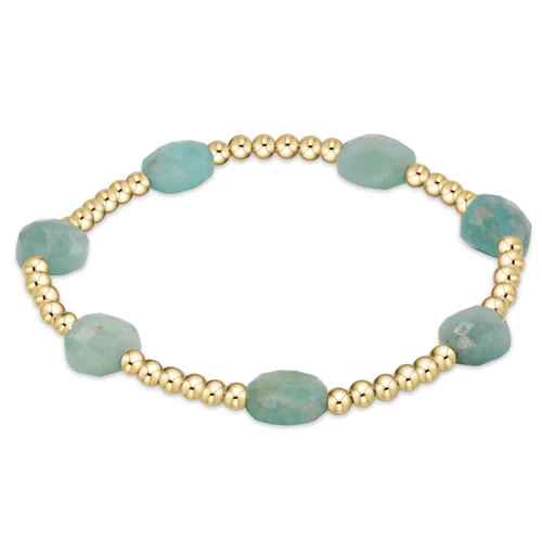 Amazonite Admire Gold 3mm Bead Bracelet