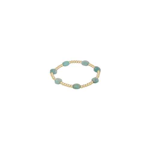 Amazonite Admire Gold 3mm Bead Bracelet
