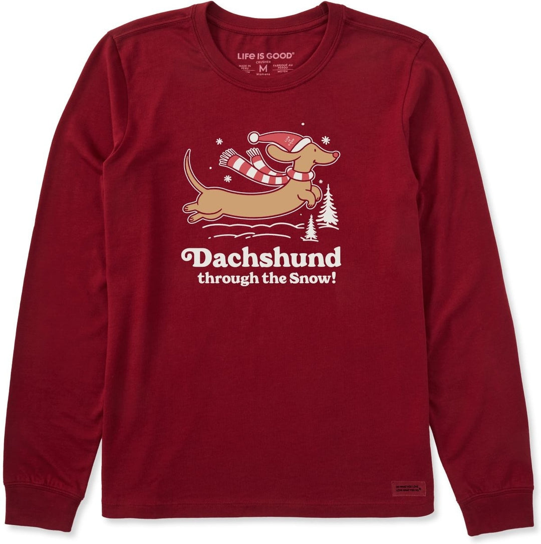 DACHSHUND THROUGH THE SNOW L/S CRUSHER TEE