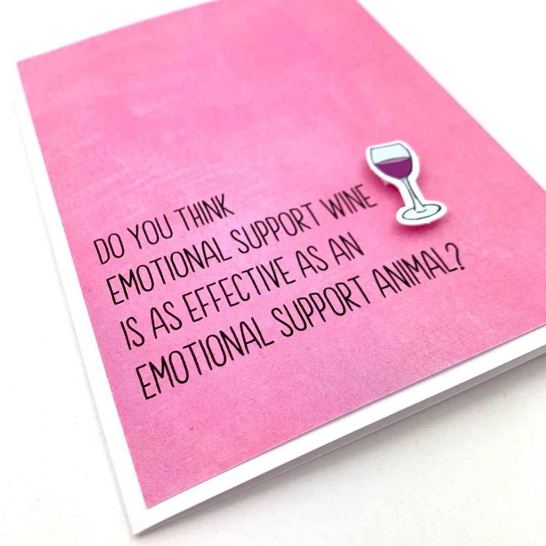 EMOTIONAL SUPPORT WINE CARD