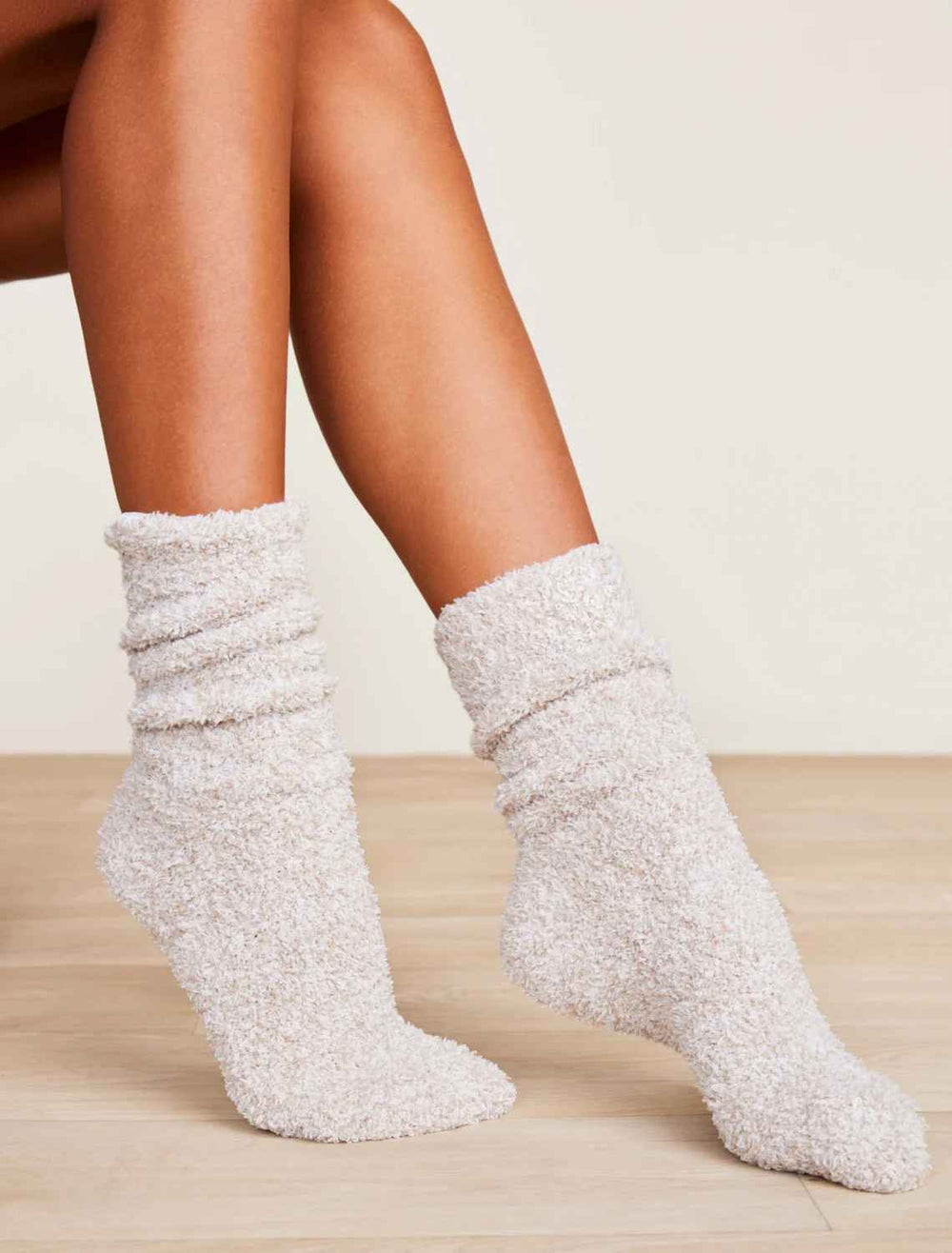 Cozychic Heathered Stone-White Socks
