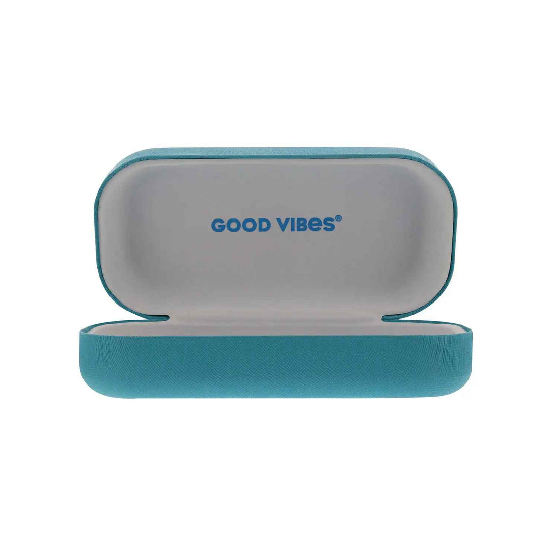 TEAL GOOD VIBES SUNGLASS CASE