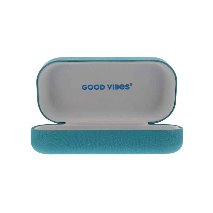 TEAL GOOD VIBES SUNGLASS CASE