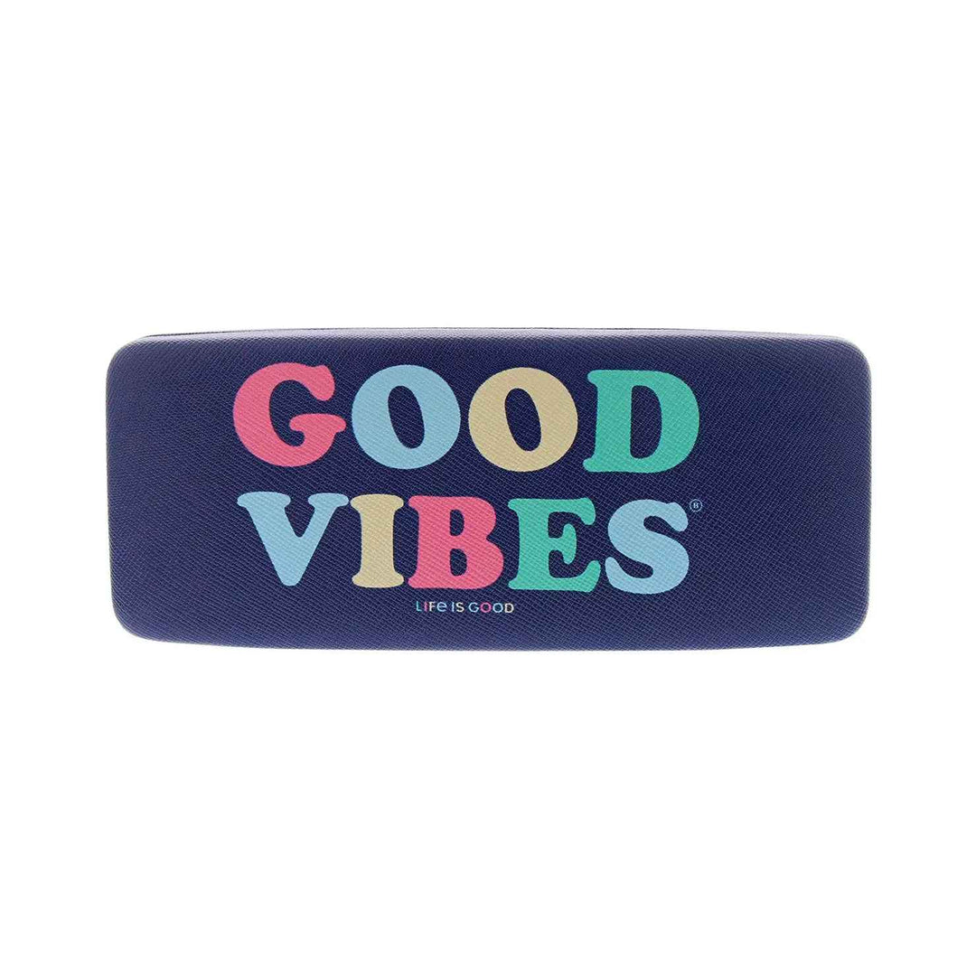 NAVY GOOD VIBES SUNGLASS CASE