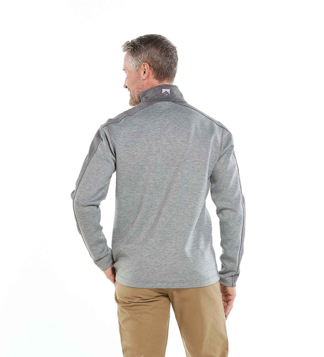 Men's The Collaborator Light Heather Grey & Black 1/4 Zip