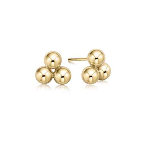 Classic Cluster Stud Earrings - 6mm Gold
