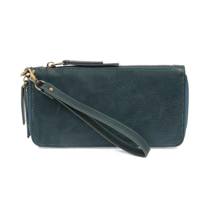 Dark Turq Chloe Zip Around Wallet Wristlet